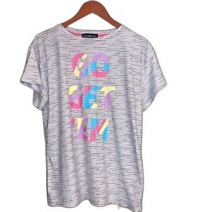 Derek Heart Gray Inspirational Tee Medium